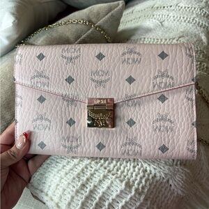 MCM Pink Large Flap Wallet